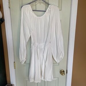 White Wide Arm Dress